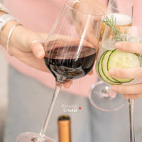 Set 12 Copas de Cristal: Vino Tinto 540ml y Blanco 400ml