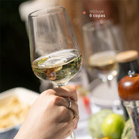 Set 12 Copas de Cristal: Vino Tinto 540ml y Blanco 400ml