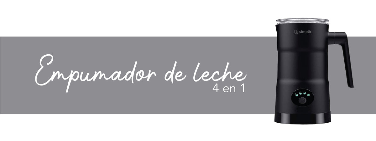 Simplit | Espumador de Leche 4 en 1 Negro 