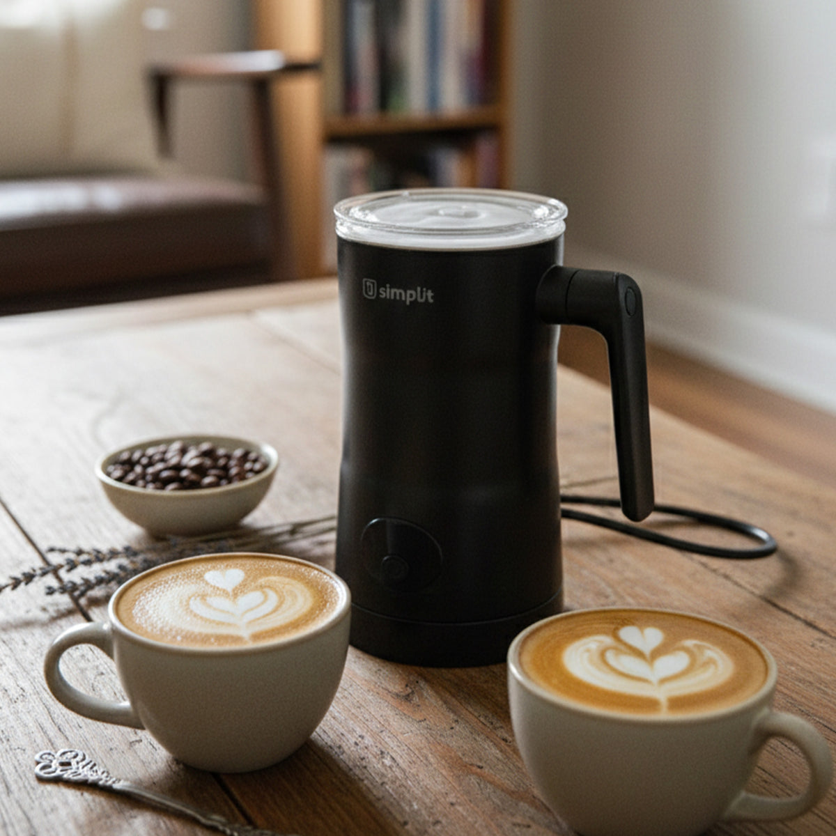 Espumador de Leche 4 en 1 Negro Simplit