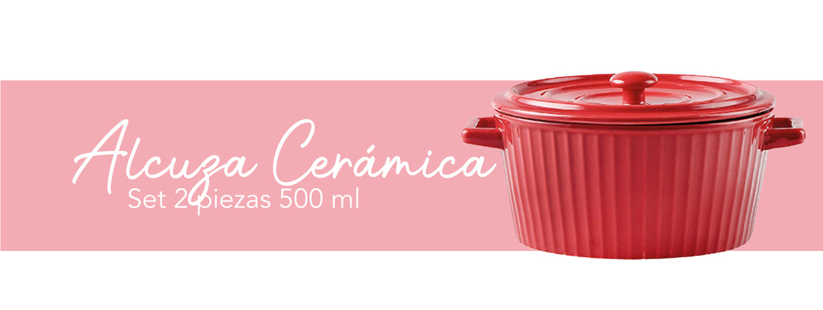 Simplit | Fuente de Cerámica para Horno Cacerola Olla Roja
