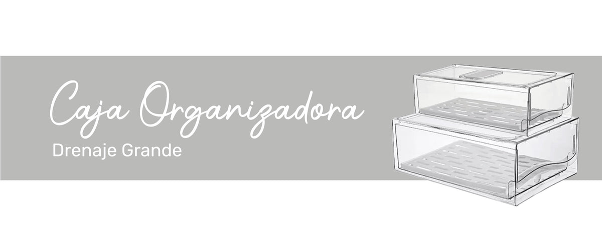 Simplit | Caja Organizadora Refrigerador con Drenaje Grande