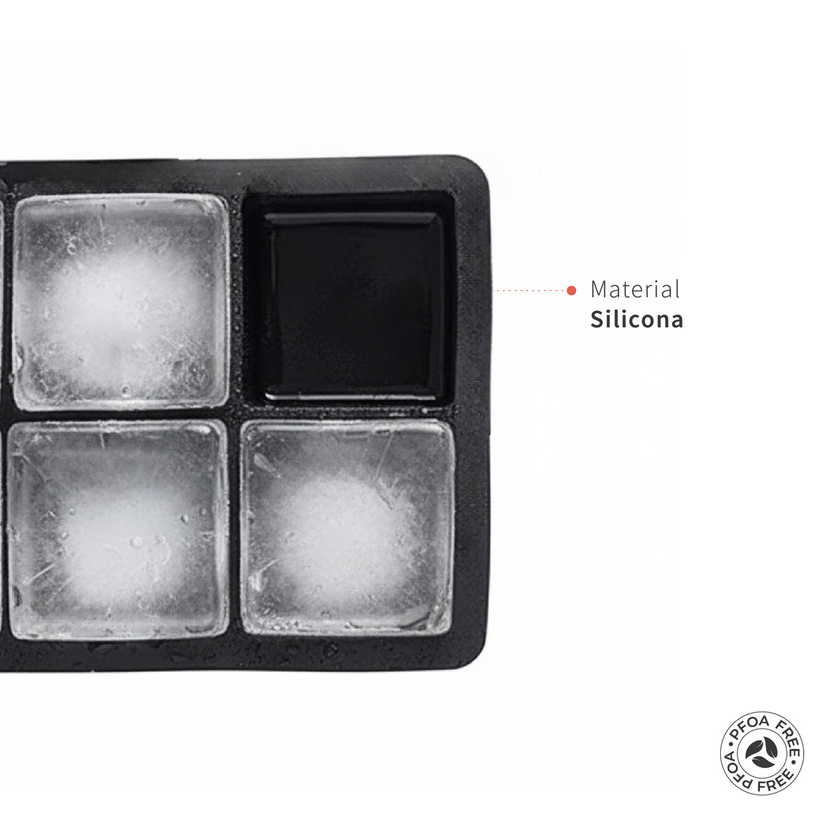 Cubeta de Hielo Silicona 6 Hielos Grandes Simplit