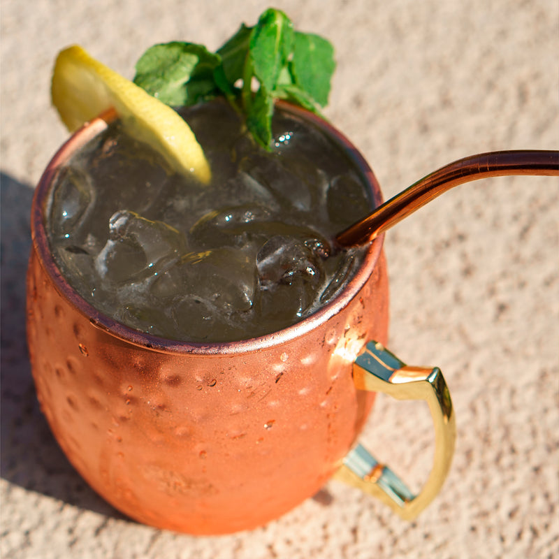 Set 4 Vasos Moscow Mule Mug Cobre + Bombillas Simplit