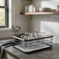 Secaplatos Escurridor 1 Nivel Acero Inox Negro Simplit