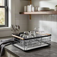 Secaplatos Escurridor Acero Inox Simplit Negro 1 nivel
