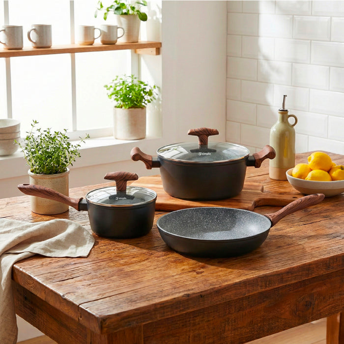 Batería de Cocina Antiadherente Oregon 5 Piezas Simplit