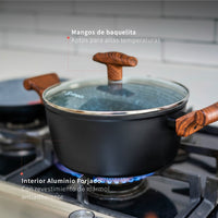 Batería de Cocina Antiadherente Oregon 5 Piezas Simplit