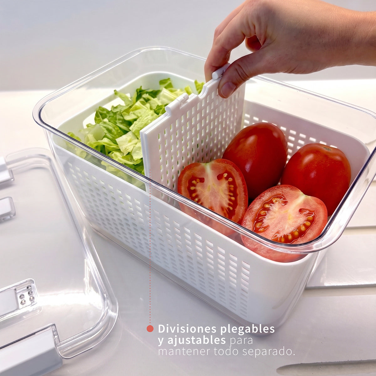 Organizador Refrigerador con Cesta L Simplit