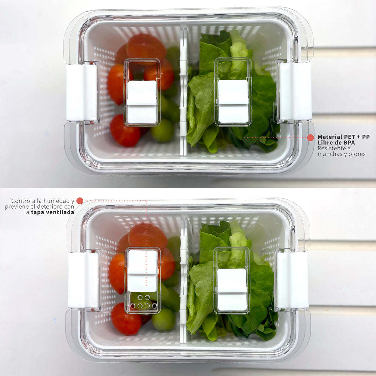 Organizador Refrigerador con Cesta M Simplit