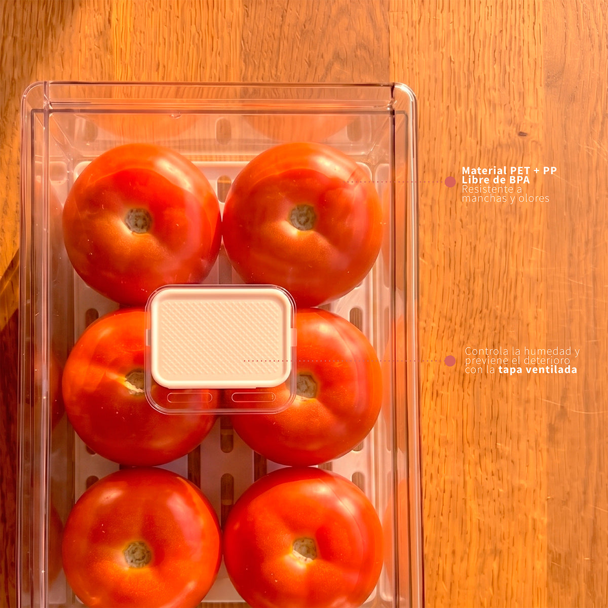 Organizador Refrigerador con Drenaje L Simplit