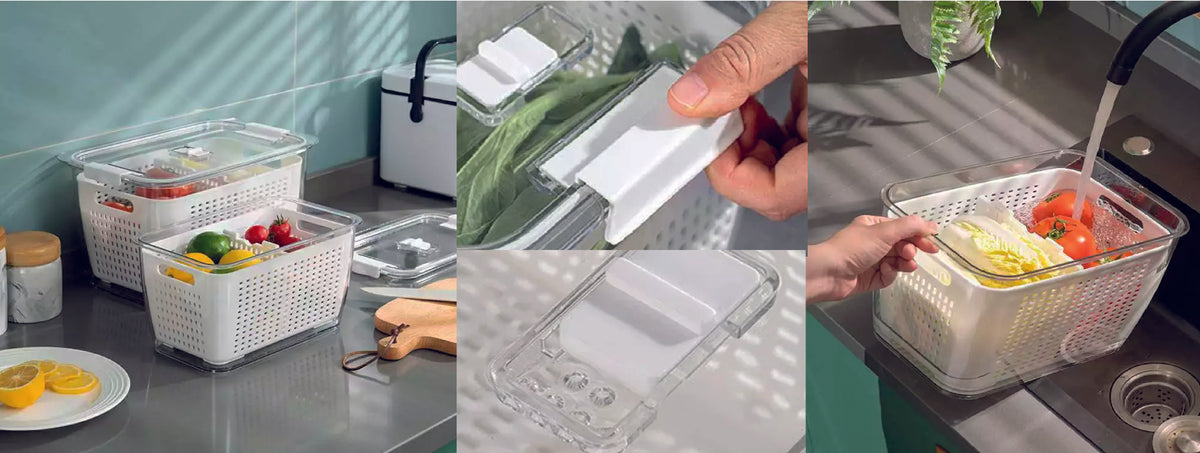 Simplit | Pack Caja Organizadora Refrigerador M + L