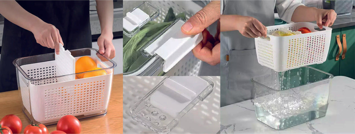 Simplit | Caja Organizadora Refrigerador con Cesta Grande
