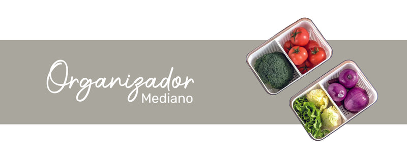 Simplit | Caja Organizadora Refrigerador con Cesta Mediana