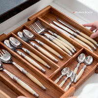 Organizador Cubiertos Expandible Madera Acasia Oslo Simplit