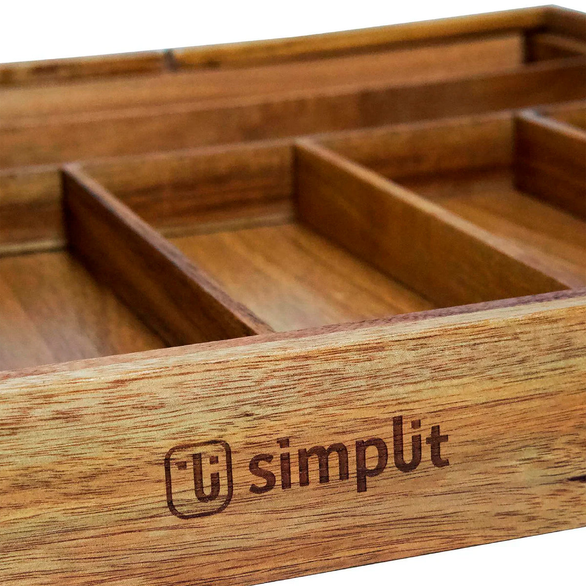 Organizador Cubiertos Expandible Madera Acasia Oslo Simplit