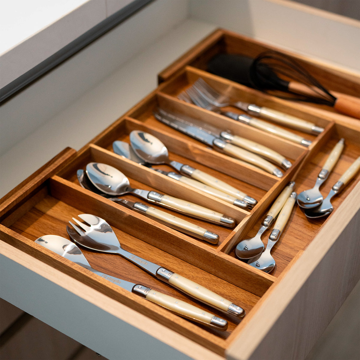 Organizador Cubiertos Expandible Madera Acasia Oslo Simplit