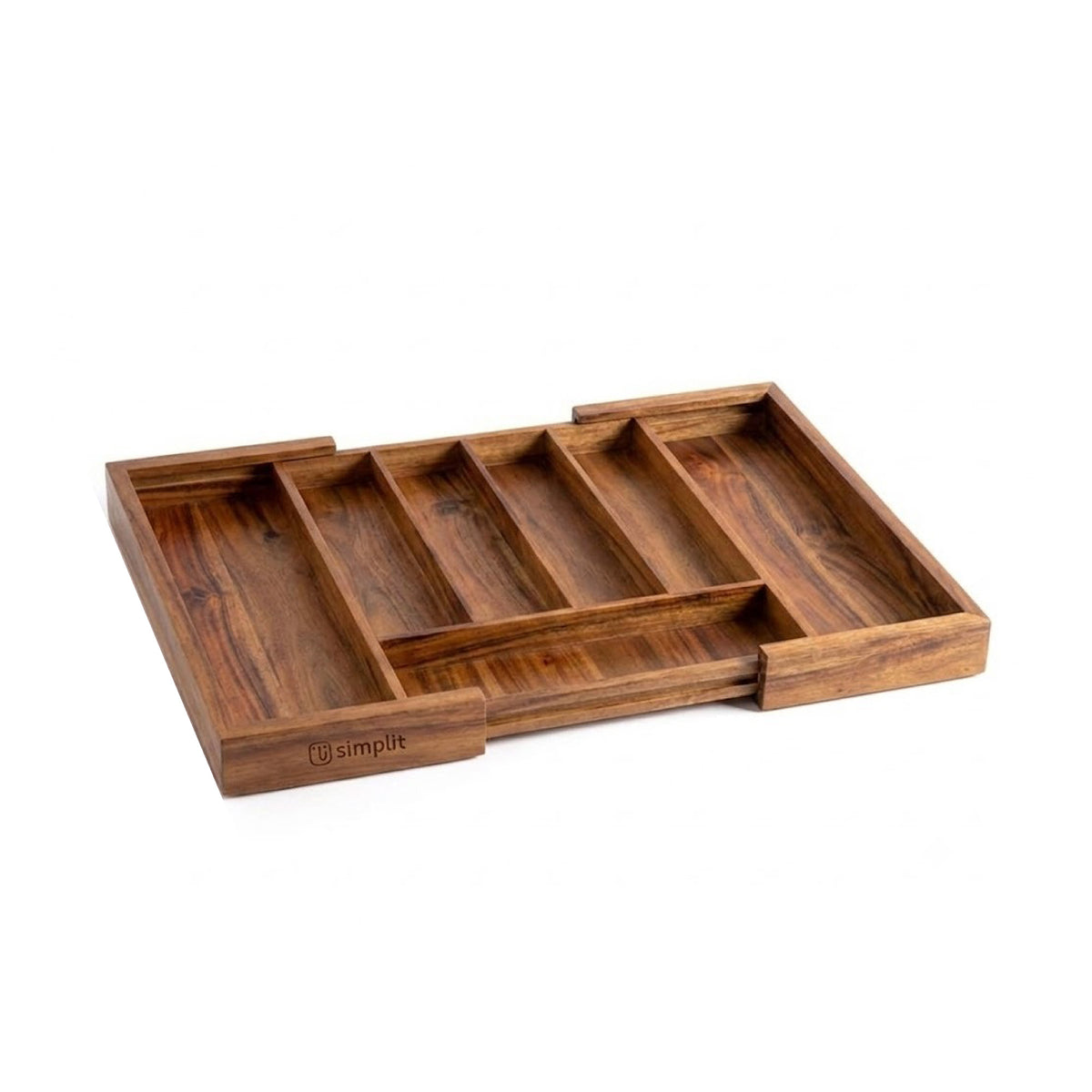 Organizador Cubiertos Expandible Madera Acasia Oslo Simplit