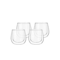 Set 4 Tazas Vidrio Doble Pared Expreso 80 ml Simplit