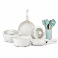 Batería Cocina Oxford Beige + Set 12 Utensilios Calipso Simplit