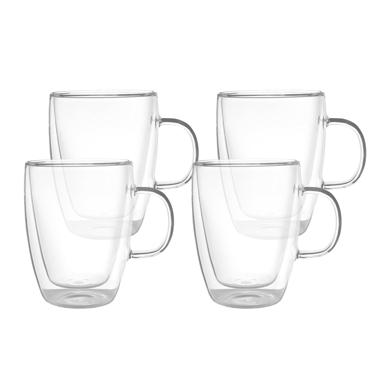 Set 4 Tazas de Vidrio Doble Pared 350 ml Simplit – foto 2