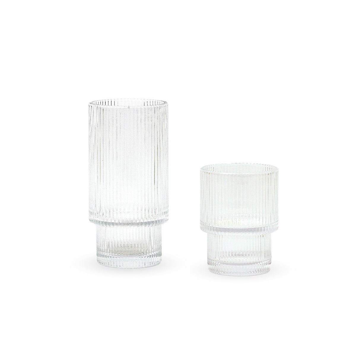 Set 12 Vasos Largos 350ml y Cortos 200ml Charlotte