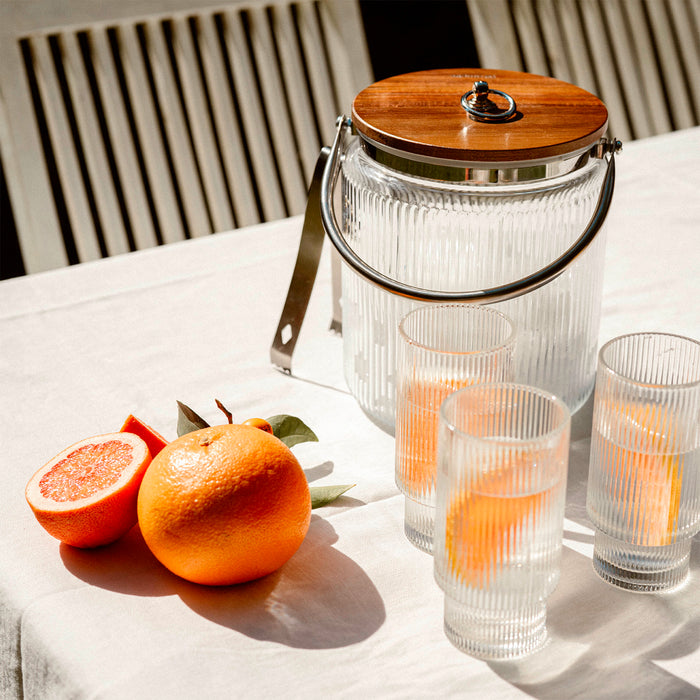 Set Hielera 3,8 lts + 6 Vasos Largos 350ml Charlotte Simplit