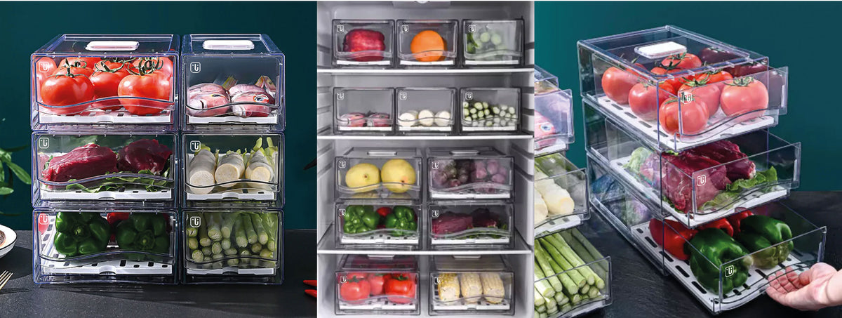Simplit | Pack Organizador Refrigerador Drenaje S + L