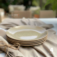Set 4 Platos Fondo Cerámica 26,7cm Siena Simplit