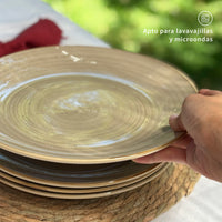 Set 4 Platos Fondo Cerámica 26,7cm Siena Simplit