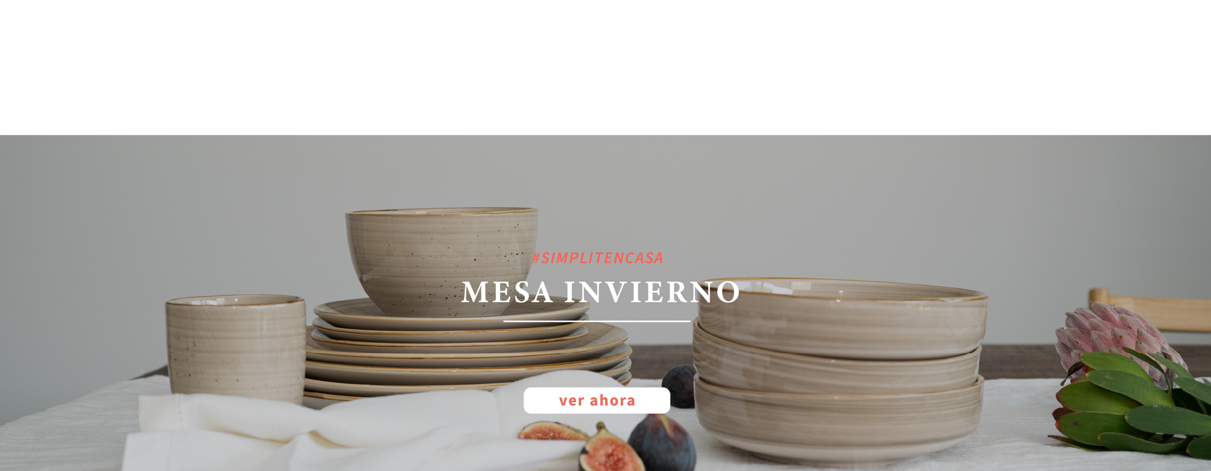 Mesa invierno - juegos de loza Simplit