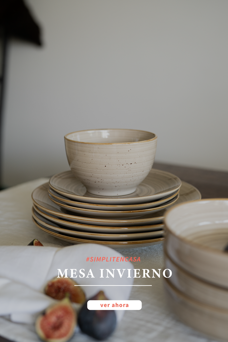 Mesa invierno - juegos de loza Simplit