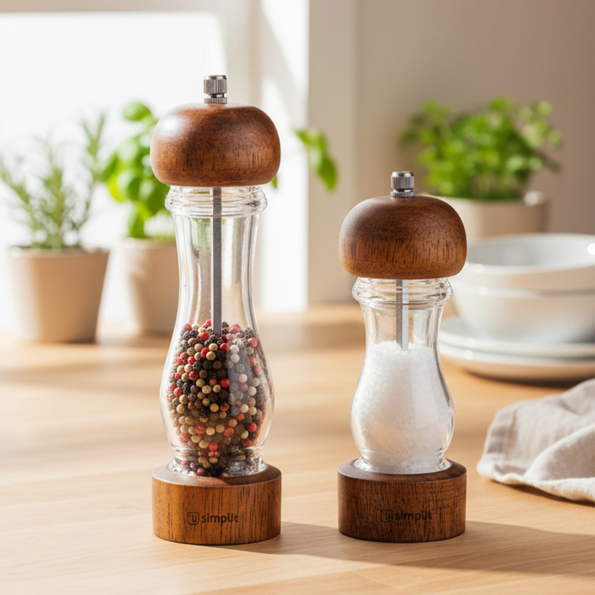 Set 2 Molinillos Sal Pimienta Madera Verona Simplit