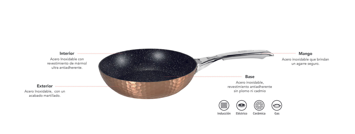 Simplit | Sartén Antiadherente 24cm Copper