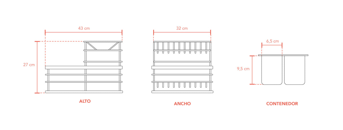 Secaplatos Escurridor 2 Niveles Acero Inox