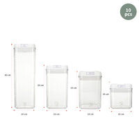 Pack 10 Contenedores Herméticos Plástico Blanco Simplit