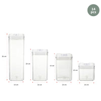 Pack 14 Contenedores Herméticos Plástico Blanco Simplit