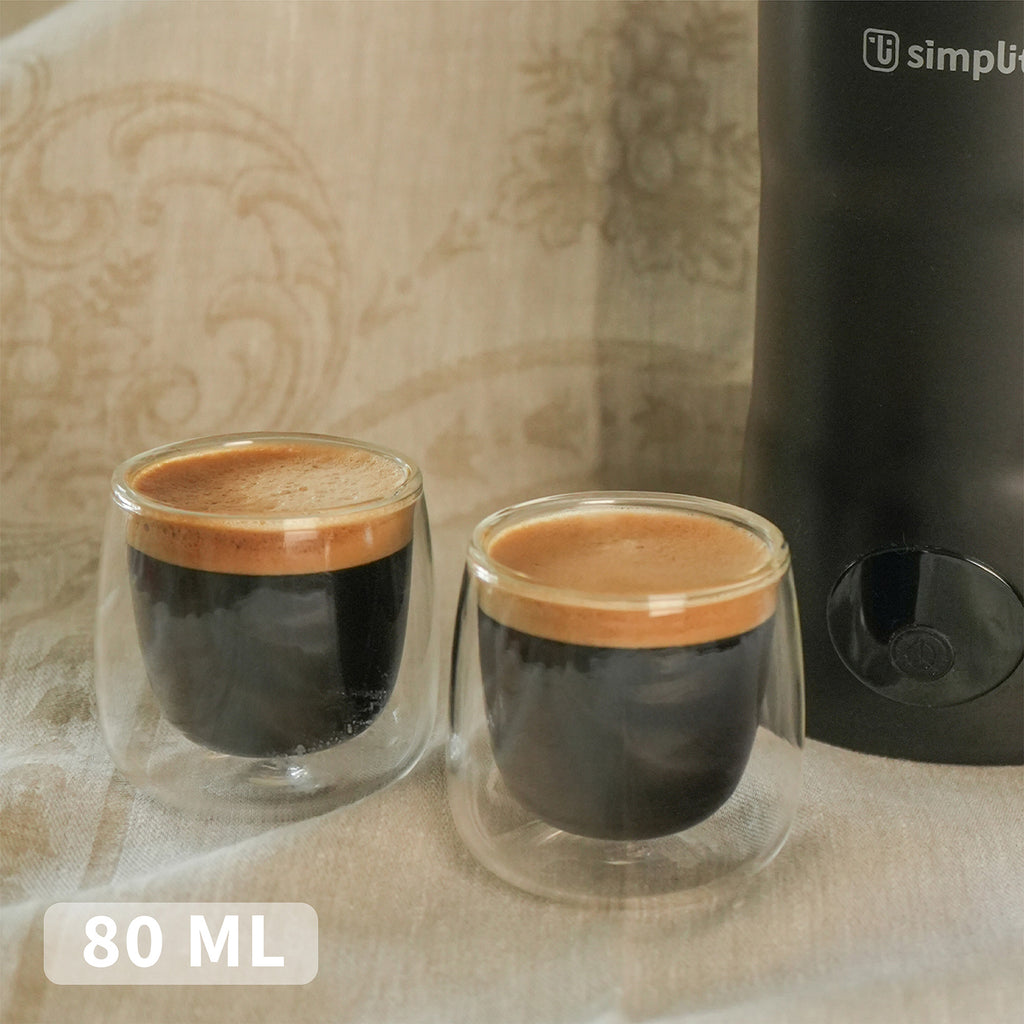 Set 4 Tazas Vidrio Doble Pared Expreso 80 ml Simplit – foto 5