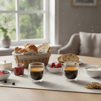 Set 2 Tazas Vidrio Doble Pared Expreso 80 ml Simplit