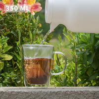 Set 4 Tazas de Vidrio Doble Pared 350 ml Simplit