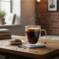 Set 4 Tazas de Vidrio Doble Pared 350 ml Simplit