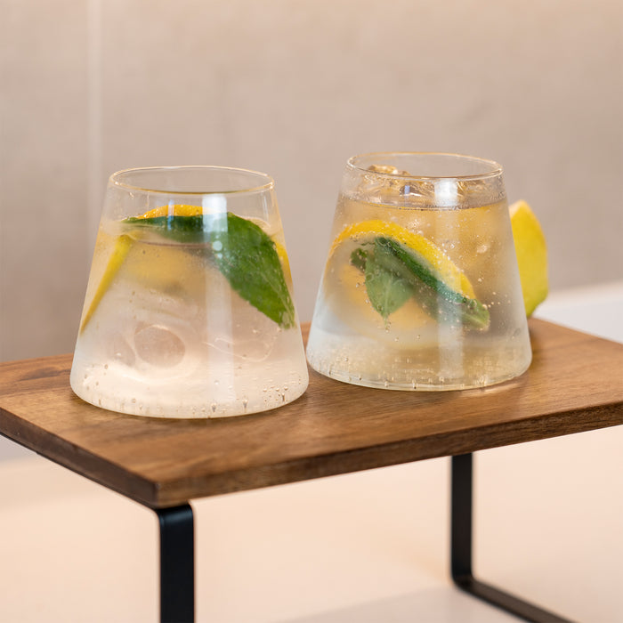 Set 2 Vasos de Vidrio Estilo Japonés 320 ml Simplit