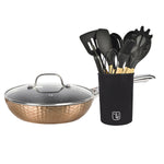 Kit Sartén Antiadherente Copper + Set 12 Utensilios Simplit