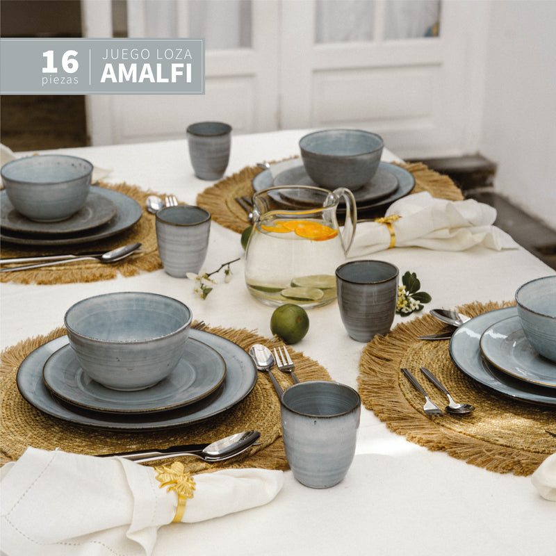 Set 4 Platos Fondo Cerámica 27,4 cm Amalfi Simplit