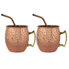 Set 2 Vasos Moscow Mule Mug Cobre + Bombillas Simplit