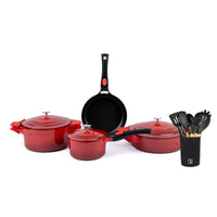 Kit Batería Toulouse 7pz + Set Utensilios Negro Simplit