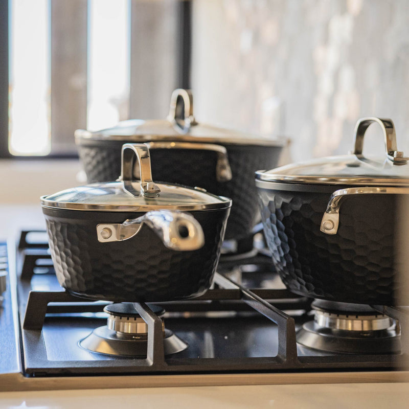 Batería de Cocina Antiadherente Black Copper 7 Pzs Simplit