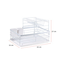 Secaplatos Escurridor 2 Niveles Acero Inox Blanco Simplit