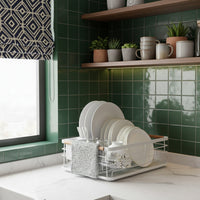 Secaplatos Escurridor 1 Nivel Acero Inox Blanco Simplit