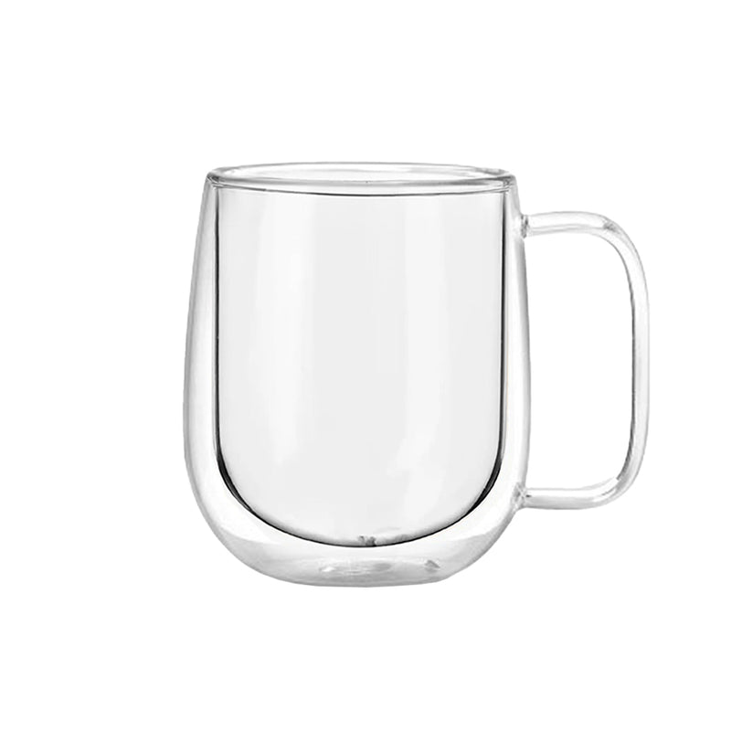 Set 4 Tazas Mug de Vidrio Doble Pared 300 ml Simplit